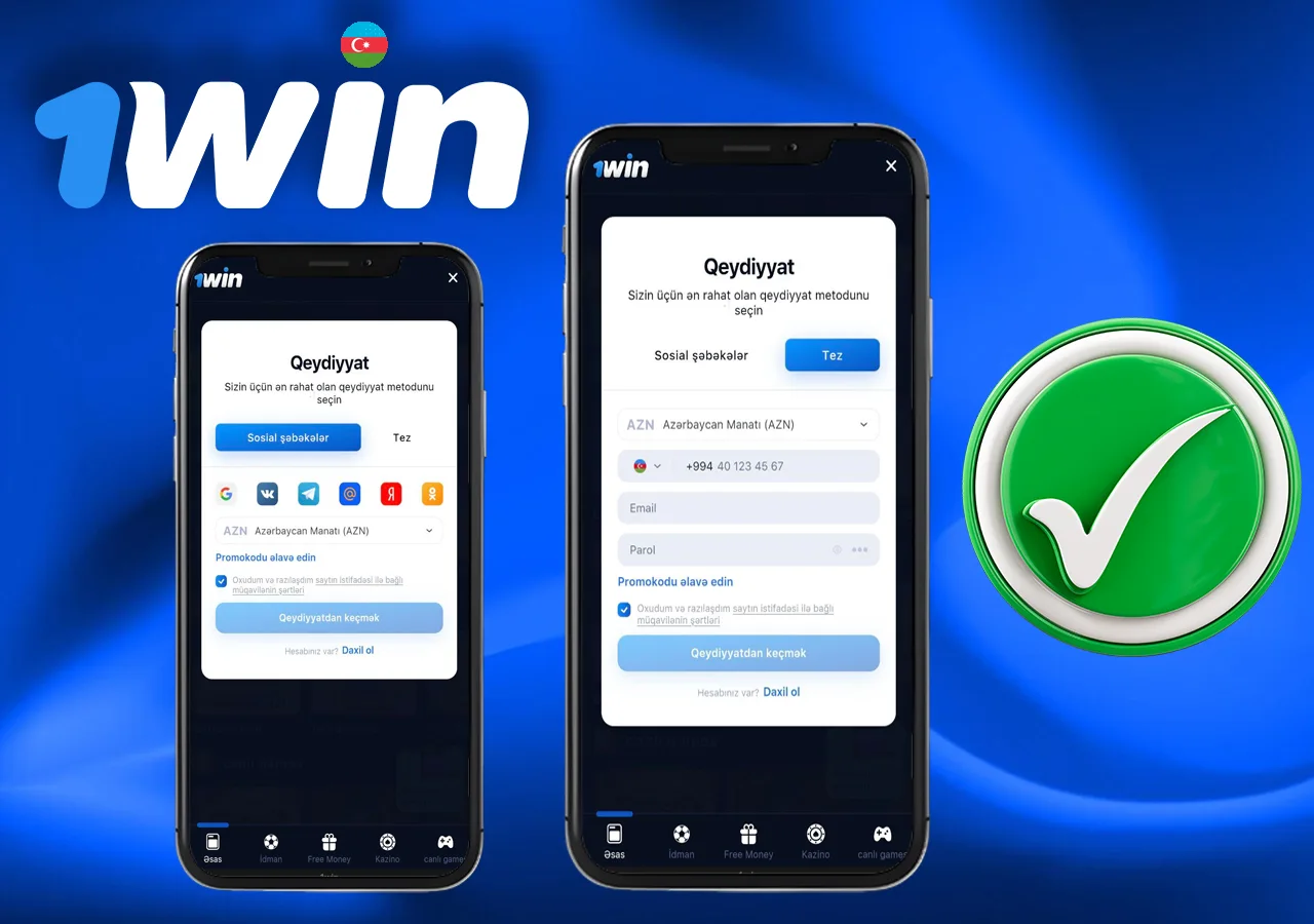 1Win Casino-da qeydiyyat prosesi